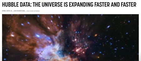 ハッブルのデータ : 宇宙はどんどん膨張している