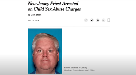 ニュージャージー州の神父が児童性的虐待容疑で逮捕される