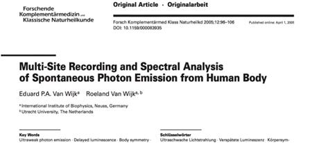 人体からの自発光放射のマルチサイト記録とスペクトル解析