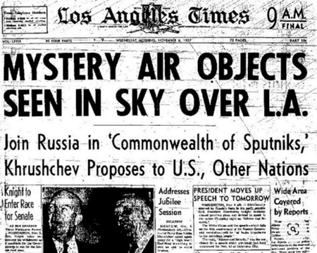 ロサンゼルス上空に謎の飛行物体が目撃される　1957年