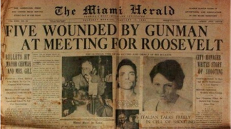ルーズベルトの会合で銃乱射、5人負傷