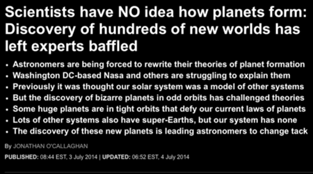 科学者たちは、惑星がどのようにして形成されるのか、まったくわかっていない。数百もの天体の発見に専門家は困惑