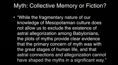 Myth : Collective Memory or Fiction?