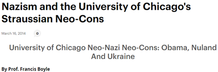 ナチズムとシカゴ大学のシュトラウス派ネオコン