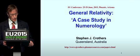スティーブ・クロサーズ、General Relativity: 'A Case Study in Numerology' 一般相対性理論：数秘術のケーススタディ