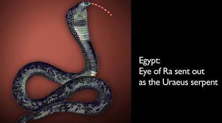 エジプト：ウラエウスの蛇として発せられたラーの目