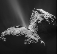 科学者がまだ彗星の "歌 "に耳を傾けていた2015年1月31日に撮影された67P/チュリュモフ・ゲラシメンコ彗星の画像