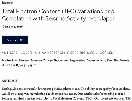 全電子量(TEC)の変動と日本の地震活動との相関