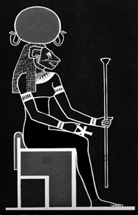 エジプトの女神、テフヌト、シュウの女性版　