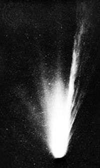 1986年の通過時に撮影されたハレー彗星。次の通過は2061年と予想されている。