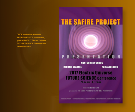 アリゾナ州フェニックスで開催された「2017 Electric Universe FUTURE SCIENCE Conference」でのSAFIRE PROJECTプレゼンテーション
