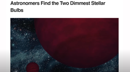天文学者が見つけた２つの暗い恒星の電球