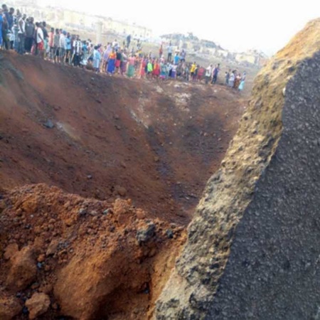 ナイジェリア、アクレの隕石衝突でできたクレーター
