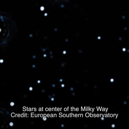天の川の中心にある星々、クレジット：ヨーロッパ南天天文台