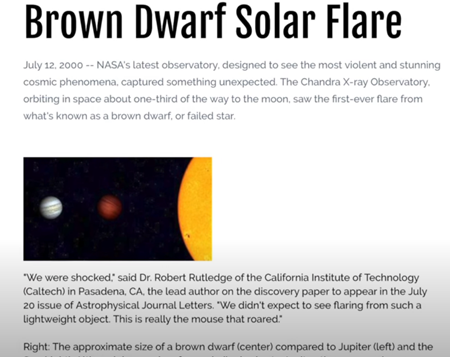 褐色矮星の太陽フレア