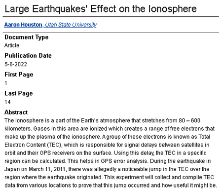 大地震の電離層への影響