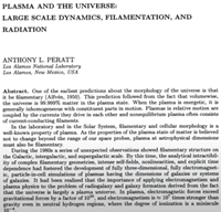 プラズマと宇宙 : 大規模ダイナミクス、フィラメント、放射光、 アンソニー・L・ペラット