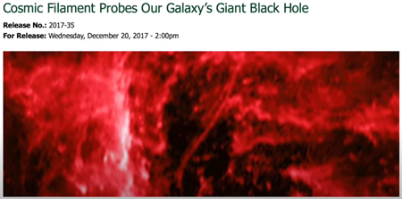 宇宙フィラメントが探る銀河の巨大ブラックホール 2017年12月20日
