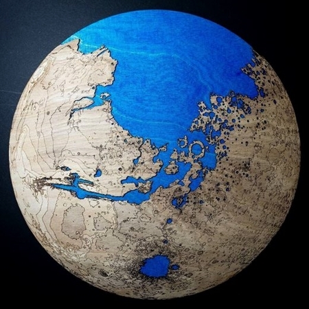 海のある火星の地形図