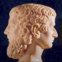  ローマ：原始の神ヤヌス、 日周リズムの双子の顔 
