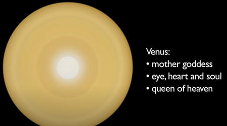金星：　　ヴィーナス 母なる女神 目と心と魂 天の女王