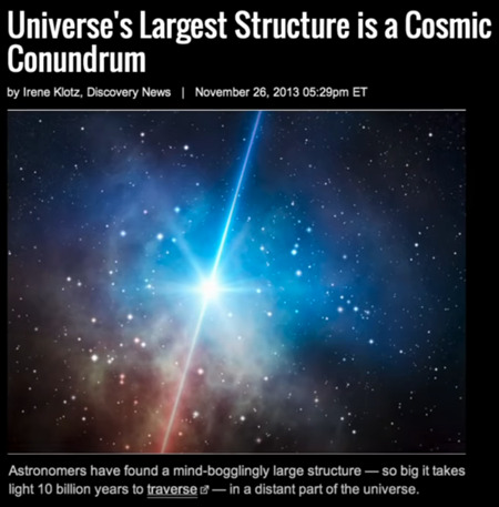宇宙最大の構造は、宇宙の難問である