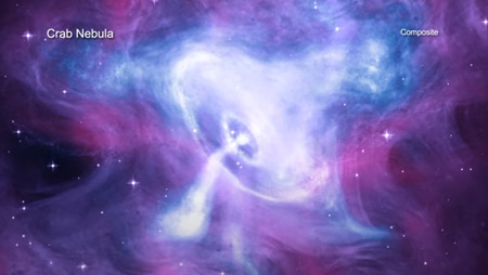 カニ星雲、合成