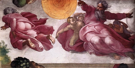天体の創造：ミケランジェロ「システィナ礼拝堂天井画」