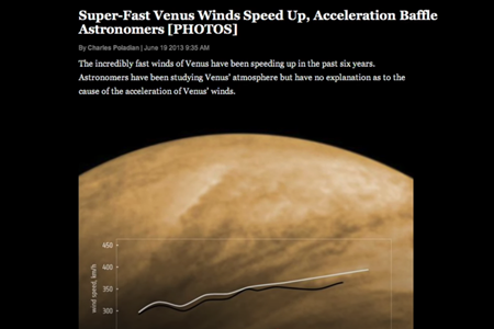 金星の超高速風が加速し、天文学者を悩ませる