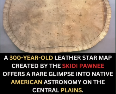 スキディ・ポーニー族が制作した300年前の革製星図は、中央平原におけるネイティブアメリカンの天文学を稀に見る形で伝えている。