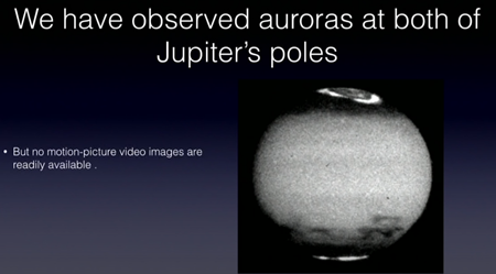 木星の両極でオーロラが観測された