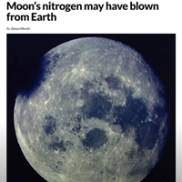 月の窒素は地球から吹き飛ばされたものかもしれない