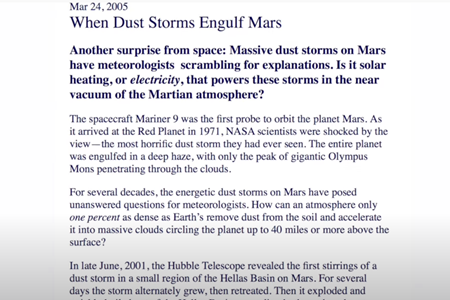 砂嵐が火星を包み込むとき
