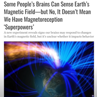 地球の磁場を感じる脳を持つ人がいる。