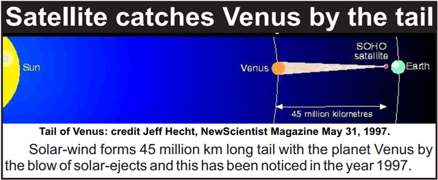金星の尻尾を掴む衛星