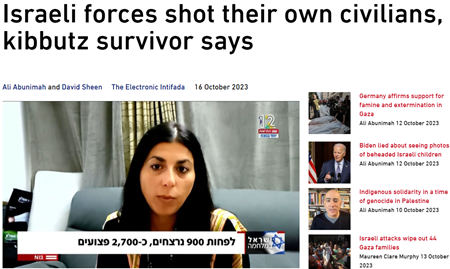 イスラエル軍が民間人を射殺したとキブツの生存者が語る