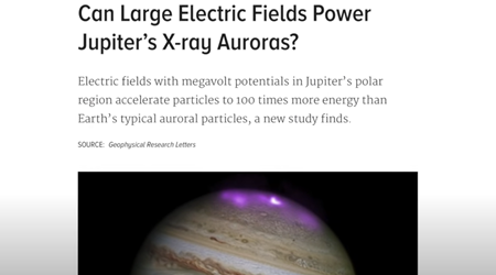 大規模な電界が木星のＸ線オーロラを動かすことができるか？