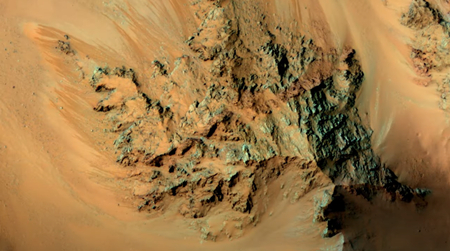 火星にあるたくさんの山や谷