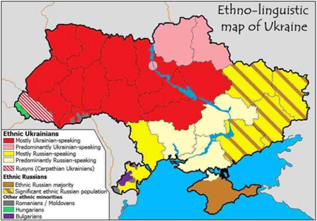 ウクライナの民族・言語地図