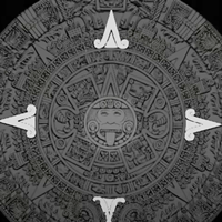 Aztec calendar-wheel